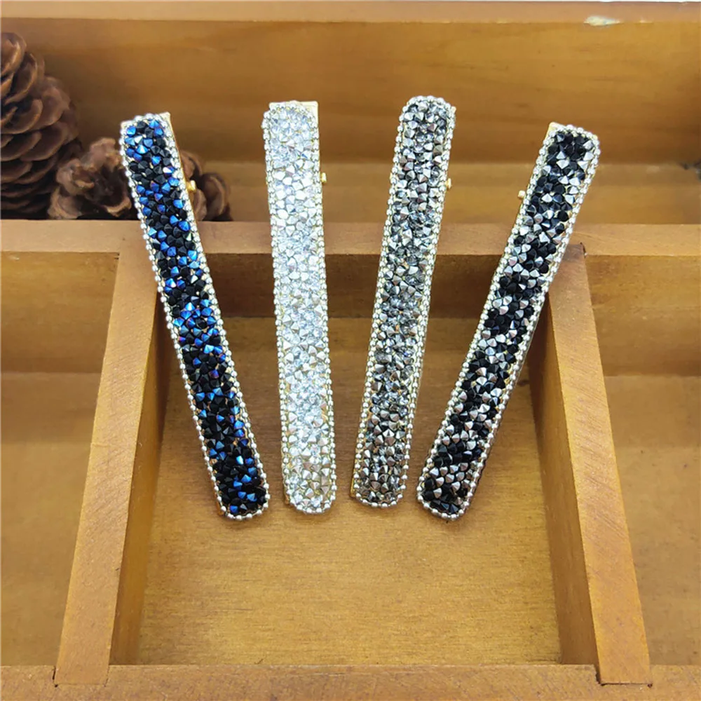 Shining Crystal Rhinestone Hair Clip Barrettes Geometric Hairpin Hairgrip Styling Tools Barrettes for Women Girls