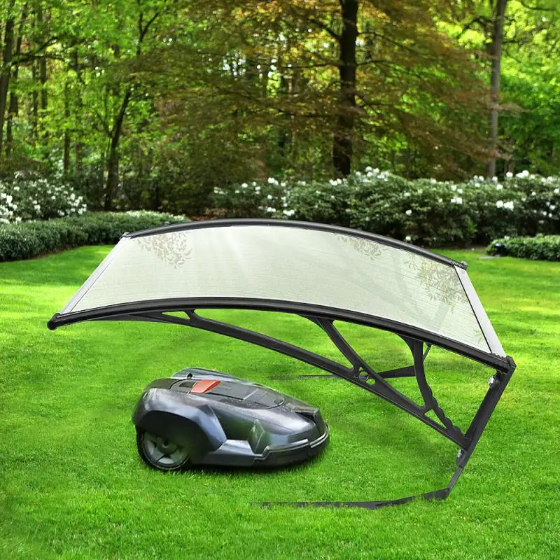 Imagem -02 - Fácil de Montar Garden Canopy Sun Shelter Toldo Garagem Telhado Robô Cortador de Grama Sombras Anti-uv Abs Novo 100x78 cm