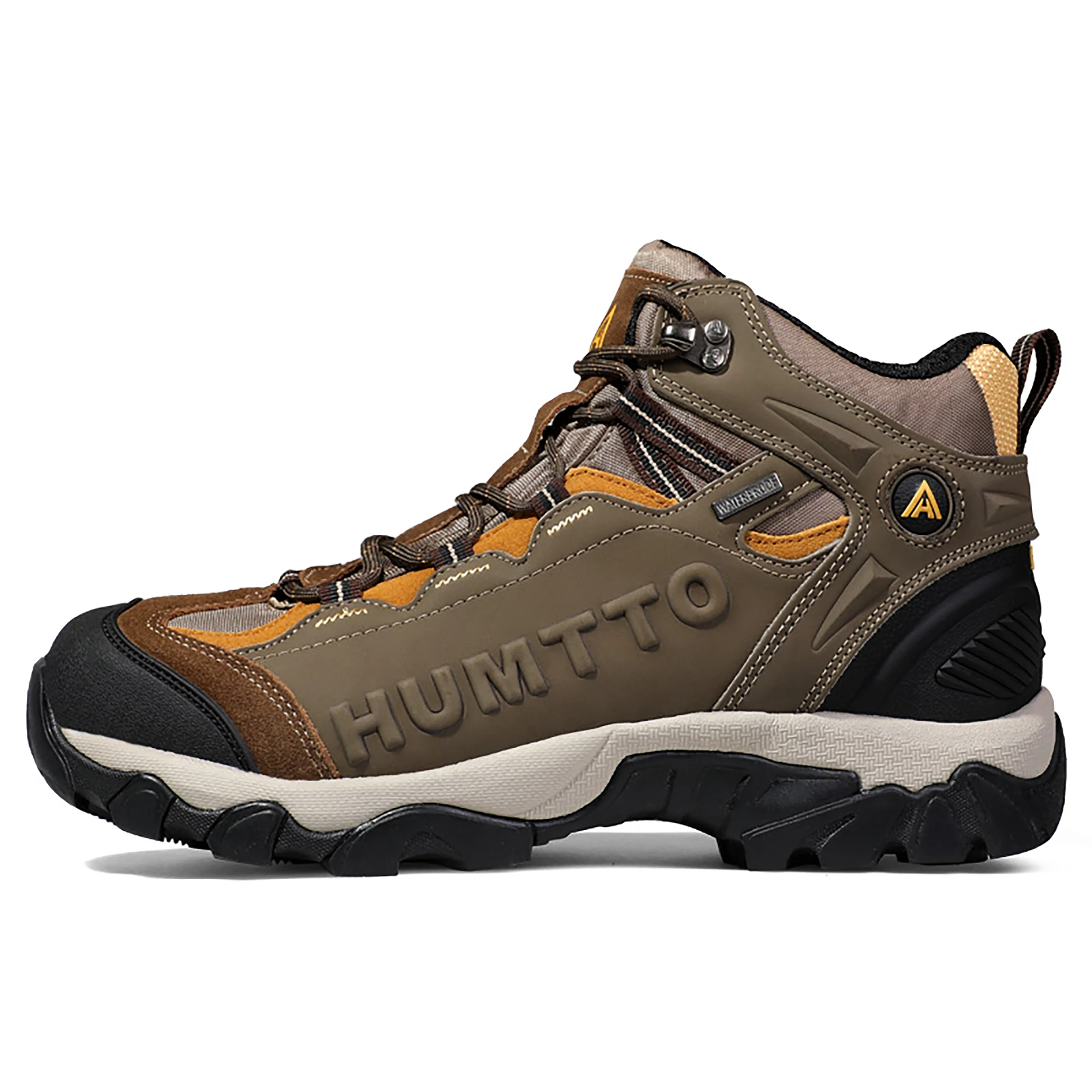 HUMTTO Waterproof Hiking Boots Leather Sport Hunting Climbing Trekking Shoes Breathable Outdoor Mountain Sneakers for Shoes Men