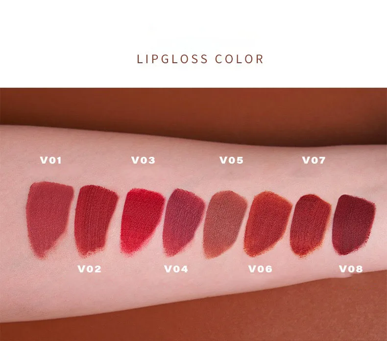 Joocyee Tortoise Shell Velvet Matte vloeibare lippenstift Lipgloss Glaze Soepel hydraterende waterdichte langdurige make-up