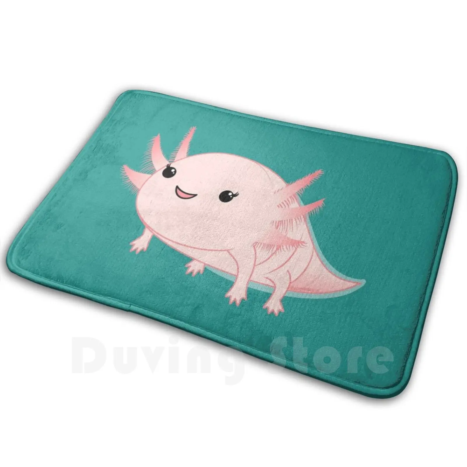 Axolotl Baby Kawaii Soft Non-Slip Mat Rug Carpet Cushion Vector Axolotl Baby Kawaii Cute Animal Water Ajolote Animals