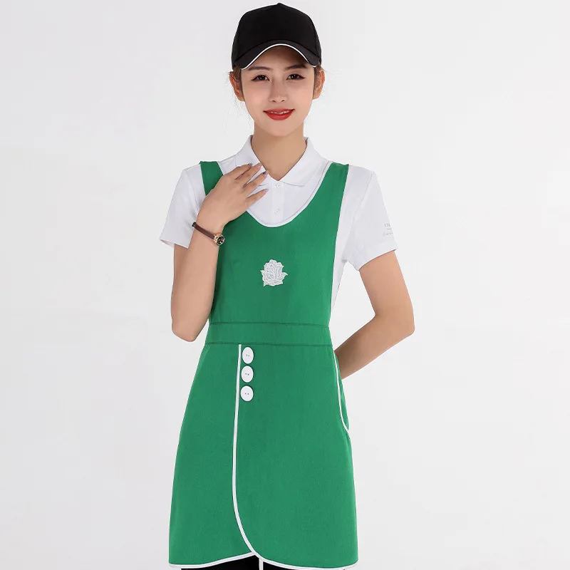 Dirty-proof and Wear-resistant Beautician Work Clothes Apron Maternal and Child Nail Shop Housekeeping Cleaning Female Bib