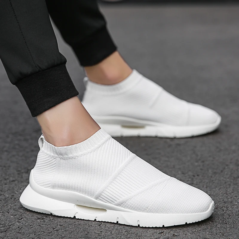 2024 Summer Breathable Male One Foot Stirs Slack Canvas Tide Shoe Soft Sole Foot Ministry Massages Net Cloth Joker Leisure