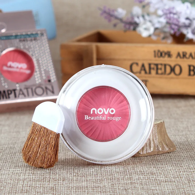 NOVO Face Matte Blusher Powder Rouge  Pink nude makeup repairCheek Blusher Brush Palette