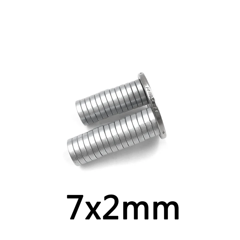 

100/200/300pcs 7*2 mm Disc Neodymium magnet 7x2mm N35 Round NdFeB Dia 7x2 Powerful Strong Magnetic Magnets For Craft 7mm x 2mm