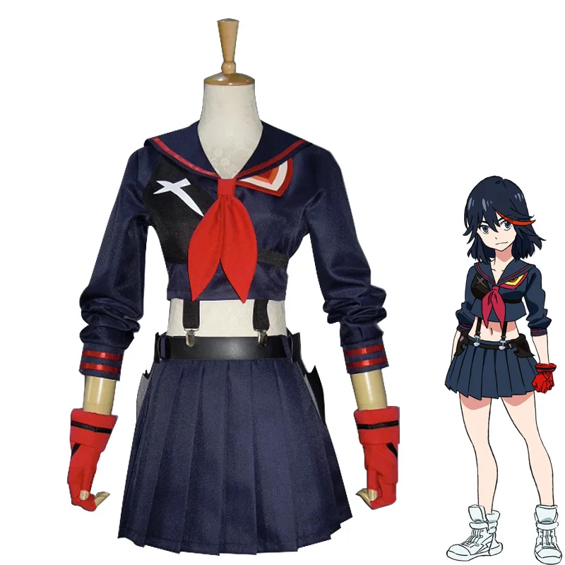 TÖTEN La TÖTEN Ryuko Ryuuko Matoi Senketsu Kostüm Anzug Outfit Cosplay Uniform Matoi Ryuuko Perücke