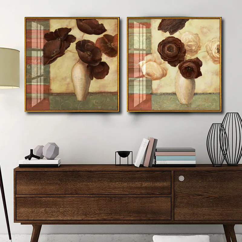 

1-2 Pcs Vintage Flowers Canvas Painting Modern Home Decoration Living Room Bedroom Canvas Print Painting Wall Decor Picture