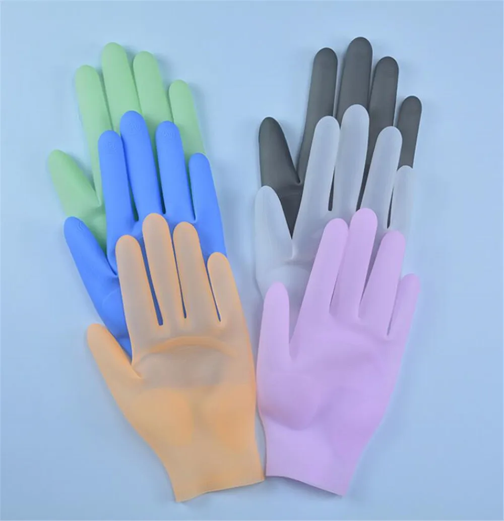 Hot 100pair/lot Reusable Silicone Gloves Cleaning Work Waterproof Gloves Oil Resistant High Temperature Protective