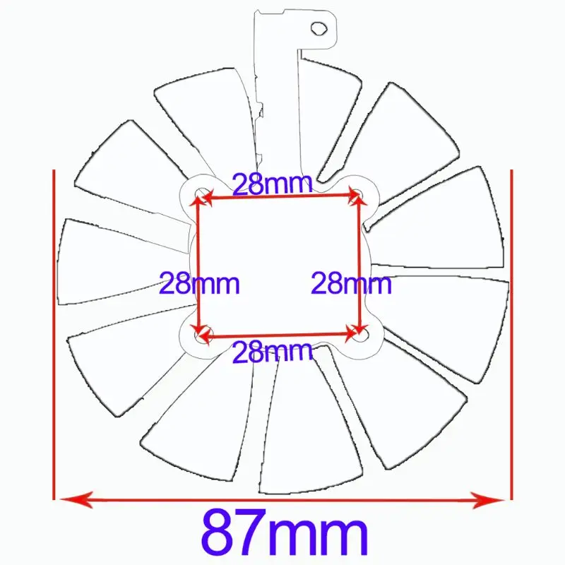 Reemplazo de ventilador de refrigeración para ASUS Strix GTX 1060 OC 1070 1080 GTX 1080Ti RX 480, 87MM PLD09210S12M PLD09210S12HH, tarjeta gráfica