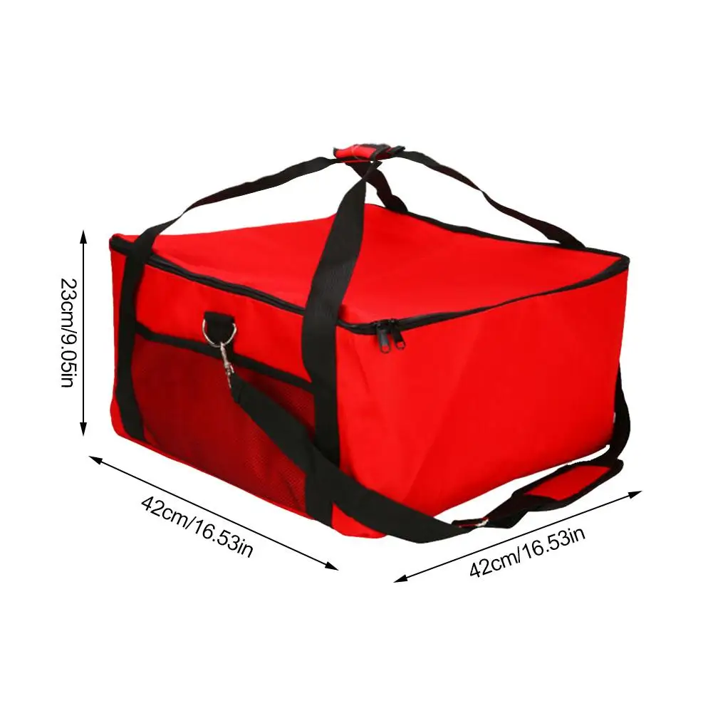 Large 16 Inch Pizza Cake Delivery Bag Outdoor Camping Picnic Package Insulated Thermal Food Storage Holder Bags Lunch Box Bag