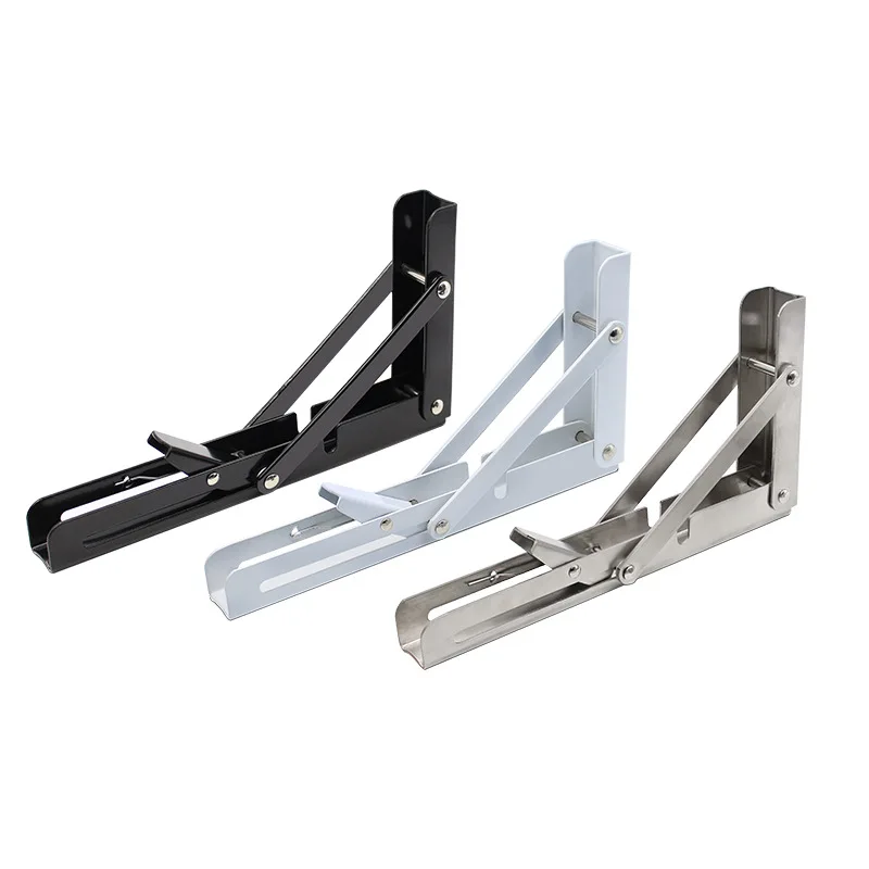 

2Pcs Stainless steel folding triangle bracket is suitable for supporting storage partition table