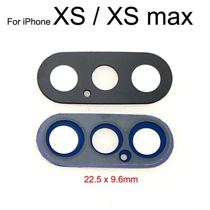 YuXi 후면 카메라 유리 렌즈, 접착 교체 부품 포함, 아이폰 X XR XS Max 8 7 6 6S Plus 5S SE 5