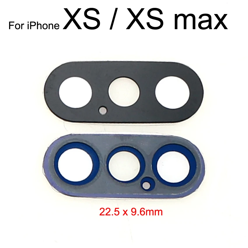 YuXi For iPhone X XR XS Max 8 7 6 6S Plus 5S SE 5 Back Rear camera Glass lens with adhesive Replacement Parts