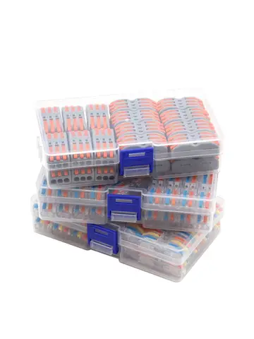Mini Wire Electrical Connector Boxed 222 LED Strip Lighting Quick Connectors Universal Compact Conductor Push-in Terminal Blocks
