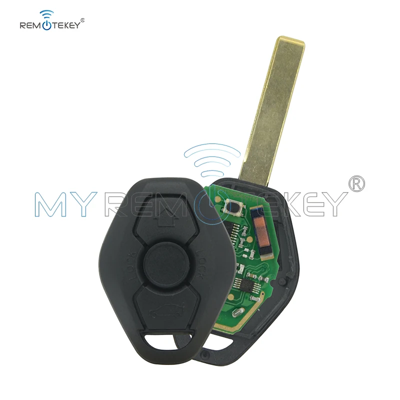 Remtekey 3 button 315mhz for BMW X3 X5 6 series Li 7 series Z4 E90 E91 E83 E60 E53 E63 E65 E85 CAS system HU92 blade remote key