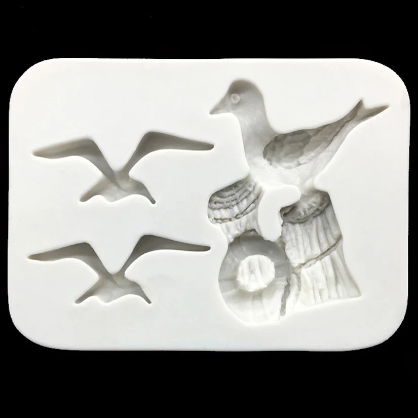 Seagull Shape Cake Fondant Decorating Tools, Silicone Mold For Cake Craft, Silicone Soap Mold