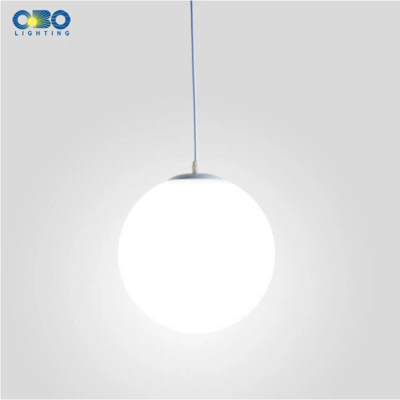 Modern Pendant Lamp White Glass Nordic Vintage Loft Fixtures E27 E26 LED Indoor Cord Pendant Lights Spherical For Ball Bedroom