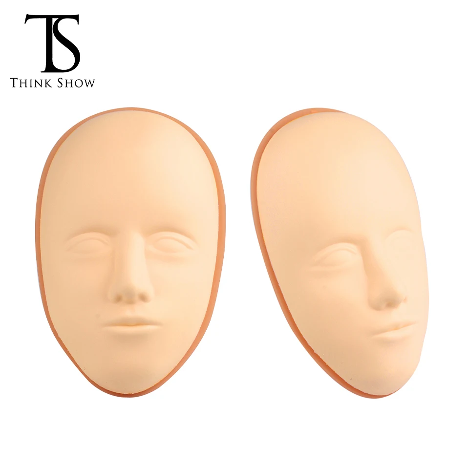 5D Facial Tattoo Training Head Plastic Holder Silicone Practice Permanent Makeup Lip Eyebrow Tattoo Skin Mannequin Face Head