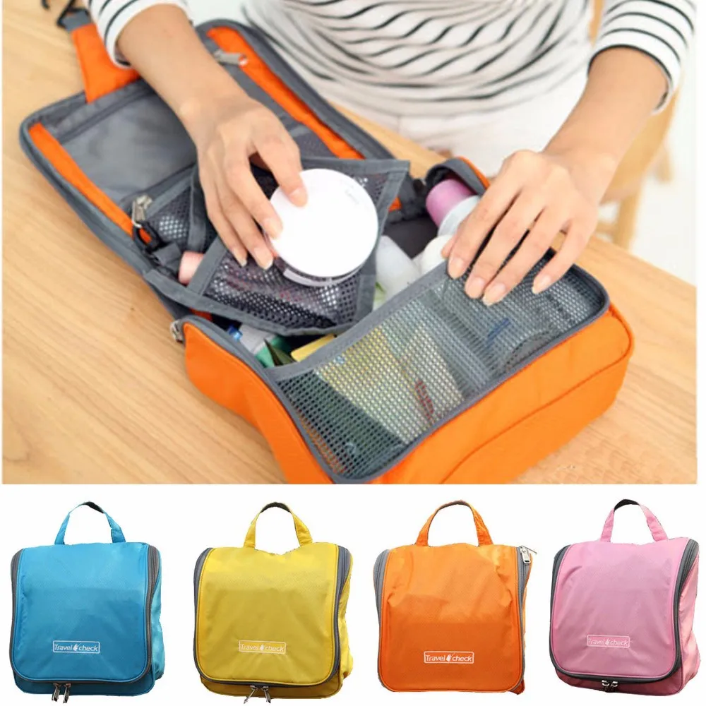 Travel Accessories Cosmetic Bag Large Capacity Toilet Waterproof Make Up Bathing Package Hanging Pouch Storage Sorting Organizer