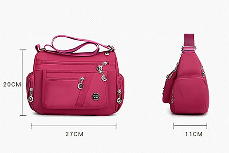 Neue Casual Große Kapazität Schulter Taschen Für Frauen Wasserdichte Oxford Multi-Zipper Umhängetasche Für Mutter Einkaufen Handtasche – Detail 40