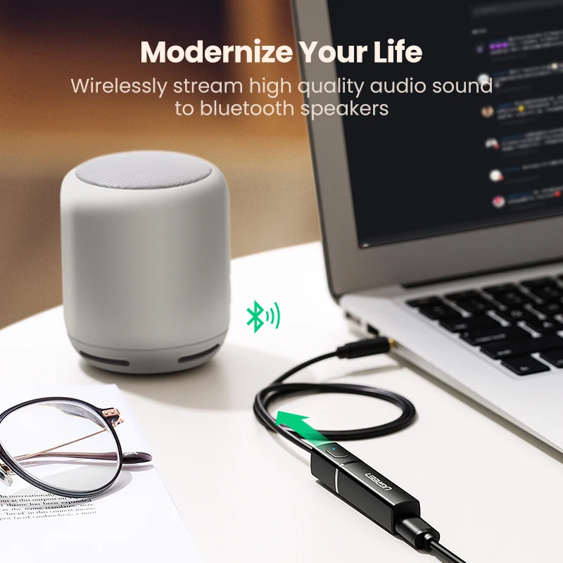 UGREEN nadajnik Bluetooth 5.0 bezprzewodowy Audio muzyka APTX LL krótki czas oczekiwania 3.5mm Aux Jack cyfrowy optyczny dla Adapter słuchawek