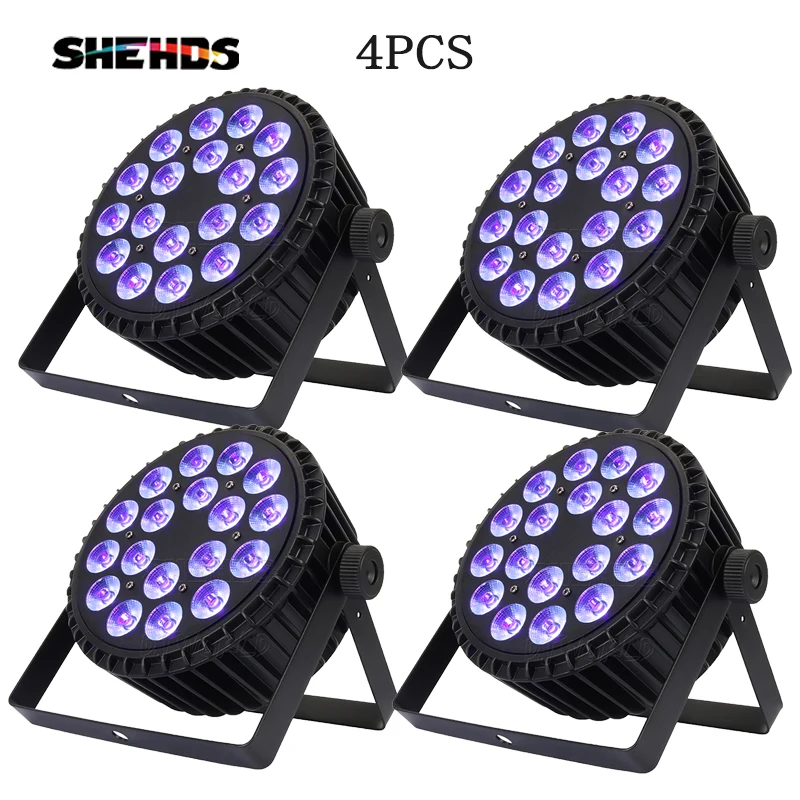 shehds equipamento profissional de dj para palco com luz led plana de aluminio 18x12w rgbw 18x18w rgbwa mais uv pecas 01