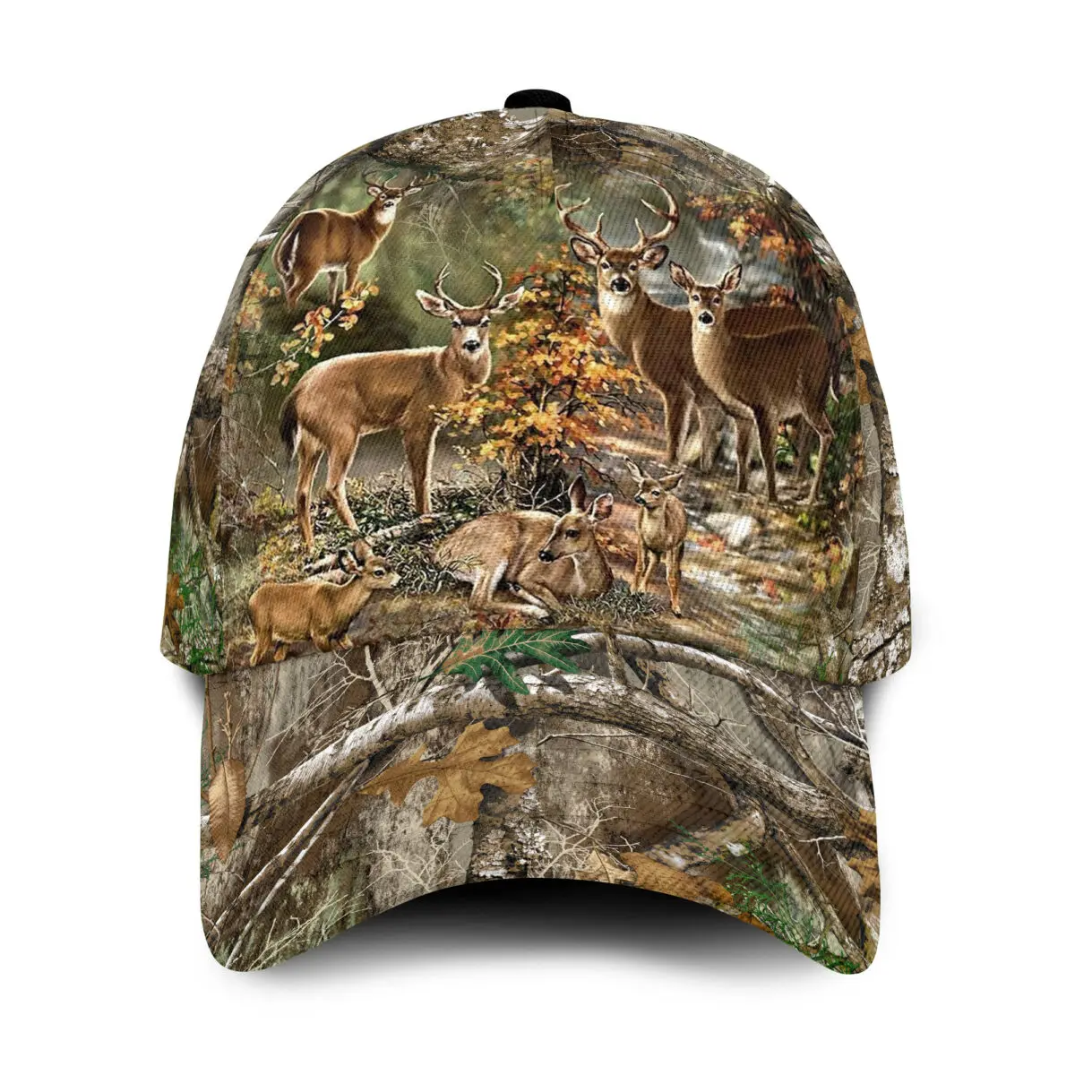 Moose Hunting Camo Skull Multicolor All Over Printed Snapback Hat Unisex Adult Hip Hop Headwear Outdoor Sun Visor Baseball Cap