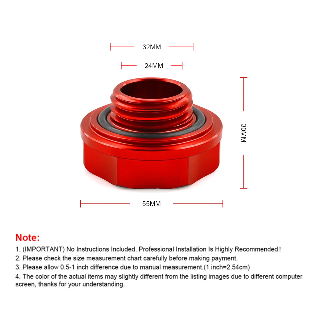 JDM Style Power Performance Oil Cap Oil Fuel Filter Racing Engine Tank Cap Cover For HONDA D/B/F/K/H/L Series