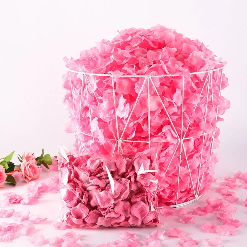 Commercio all'ingrosso 7000 pz/borsa 500G 5*5CM grandi petali di rosa per matrimonio De Rose Mariage romantico artificiale petali di fiori di rosa