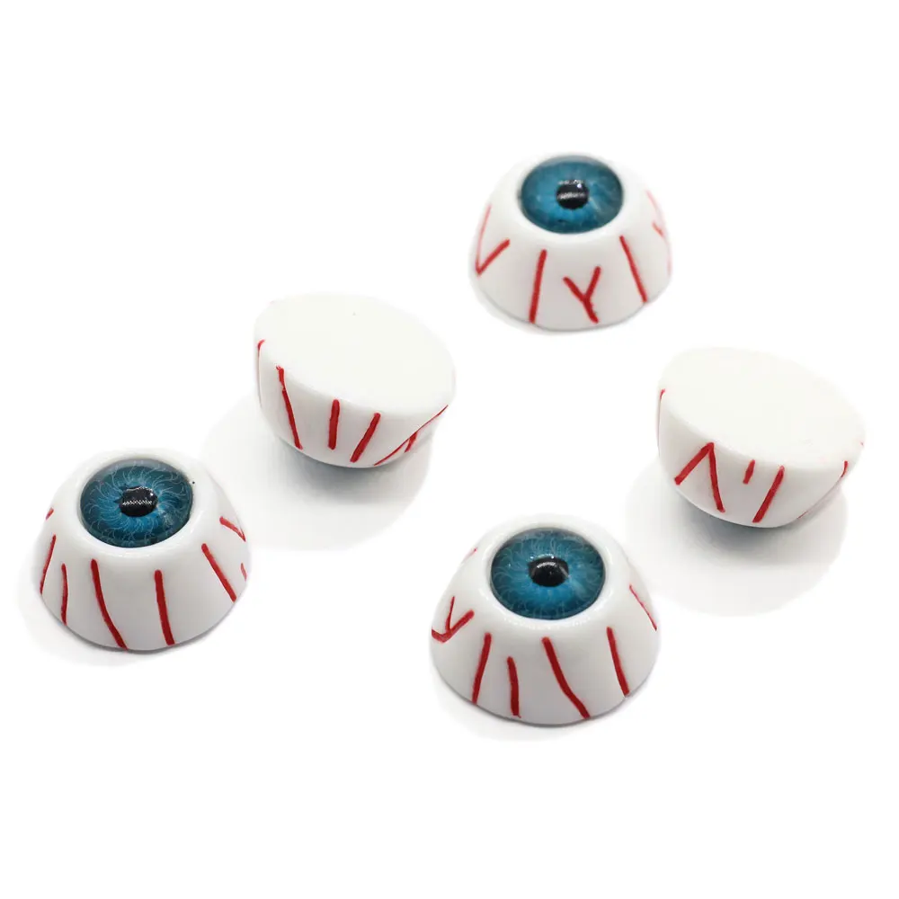 Hot Selling Flatback DIY Halloween Zombie Eye Resin Cabochon Craft Scrapbooking Embellishment Photo Frame Craft