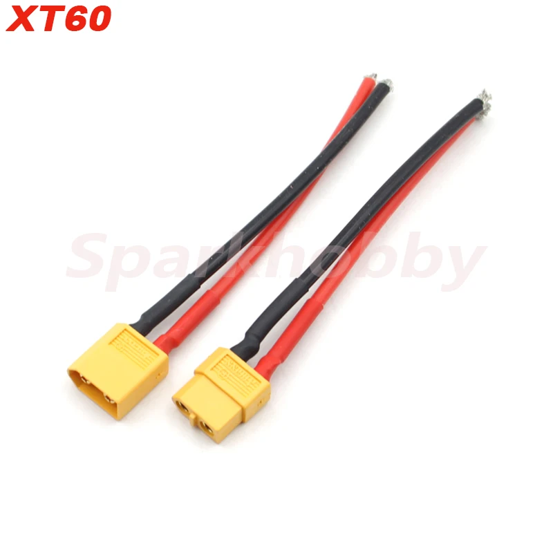 5PCS Sparkhobby XT60 XT30 T plug Connector Male / Female Connector plug Silicone Wire 14/18AWG RC Battery Cable long 100mm