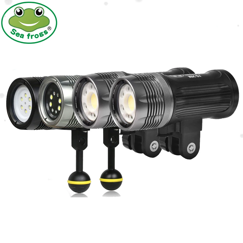 Searogs-فلاش كاميرا مقاوم للماء ، MK-02 ، 60000 Lm ، IPX8 ، 100m ، الغوص تحت الماء ، التصوير الفوتوغرافي ، ملحق الإضاءة ، C15 ، MK-01