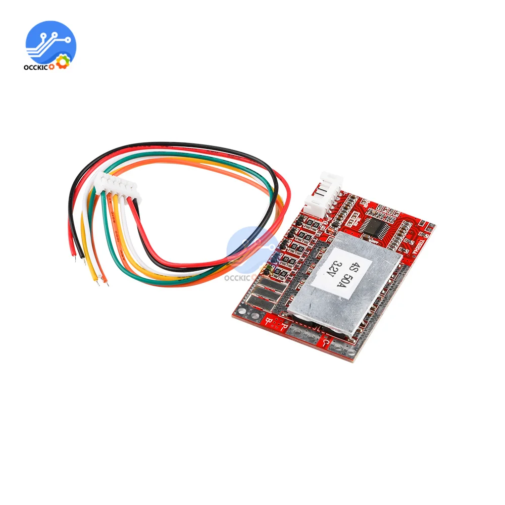 BMS 4S 5S 50A 18650 litio LiFePO4 scheda di protezione della carica delle celle della batteria 3.2V 3.7V BMS Balance per litio LiFePO4