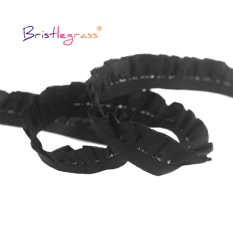 BRISTLEGRASS-cinta elástica con volantes para costura, cinta de Bandas de Spandex con volantes, 100 ", 15mm, 50, 5/8 yardas por rollo accesorios de costura correas para bolsos costura accesorios novedosos
