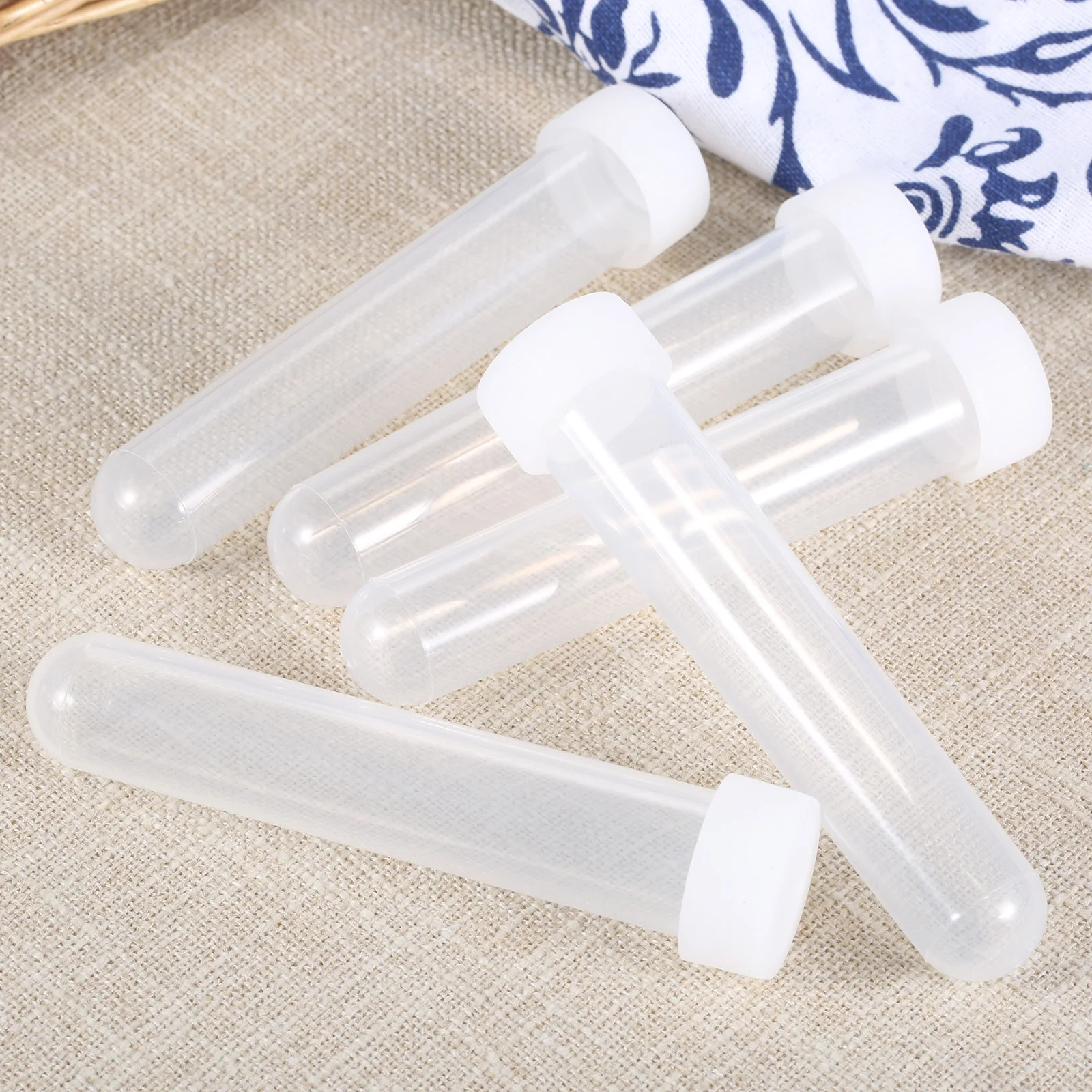 5pcs Clear Sewing Needles Storage Tube Plastic Pin Bottle Beads Button Sequins Container Box Holder 5 Sizes Organizer Bottle