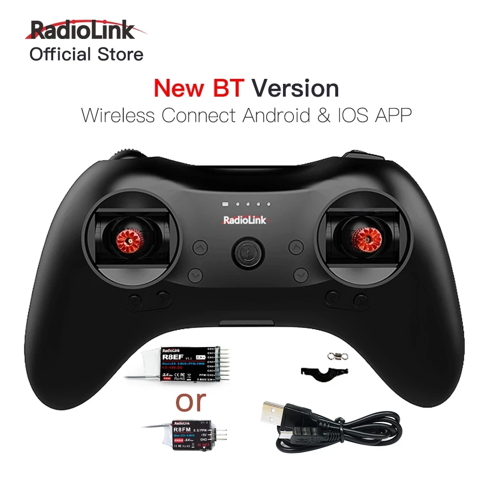 Radiolink T8S 2.4G 8 CH RC Remote Transmitter with R8EF Receiver Handle Game Shape Controller for Fixed Wing Aircraft Airplane