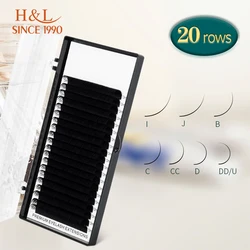 H&L SINCE 1990 20Rows Individual Eyelash Extensions Lashes Maquiagem Cilios for  Soft Natural Faux Mink Eyelashes for