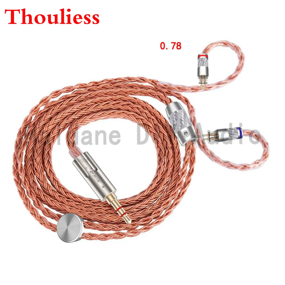 Thouliess 16Cores Pure Copper Upgrade Headphone Cable MMCX/2Pin For ZSX TFZ W4r UM3x 1964 Heir 10.A IEM8.0 IEM10.0 se535 215 846