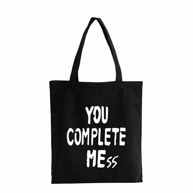 You Complete Mess Graphic Print funny Women's bag Teenage students Travel Beach bag Eco Large-capacity Shoulder bag Shopper bag