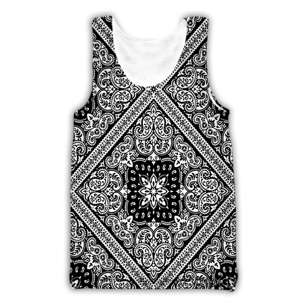 New Bandana Pattern 3D Print Causal Clothing Fashion Men Women Tracksuits Crewneck Hip Hop  Vest Size S-5XL mesh top