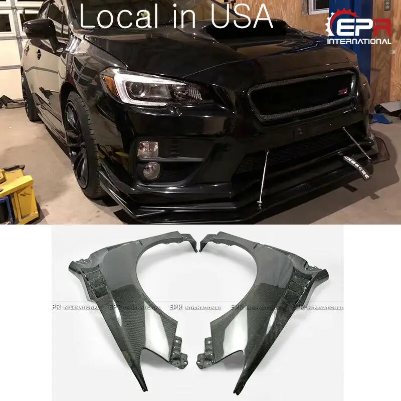 For Subaru 14-18 Impreza WRX VAB VAF STI DAM Style Carbon Front Fender Mudguards Bodykits Trim parts