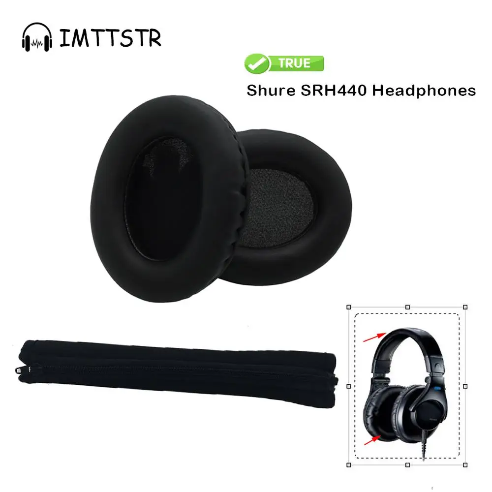 Replacement Accessories for Shure SRH440 Headphones Sleeve Earmuff Ear Pads Cushion Cover Earpads Pillow