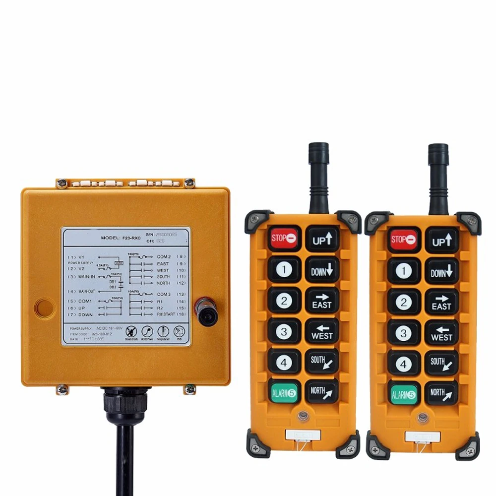 

TELECRANE Wireless Industrial Remote Controller Radio Hoist Remote Control 2 Transmitter + 1 Receiver F23-BB