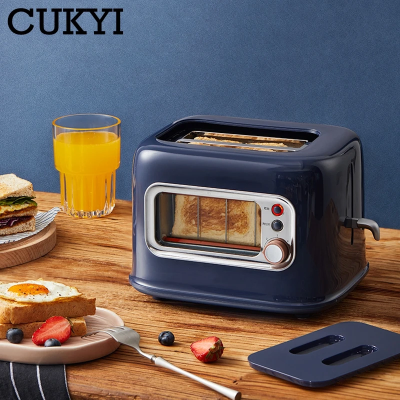 CUKYI 700W Small Bread Toaster Automatic Fast Heating Machine Breakfast Sandwich Maker Baking Tool 220V Household appliance