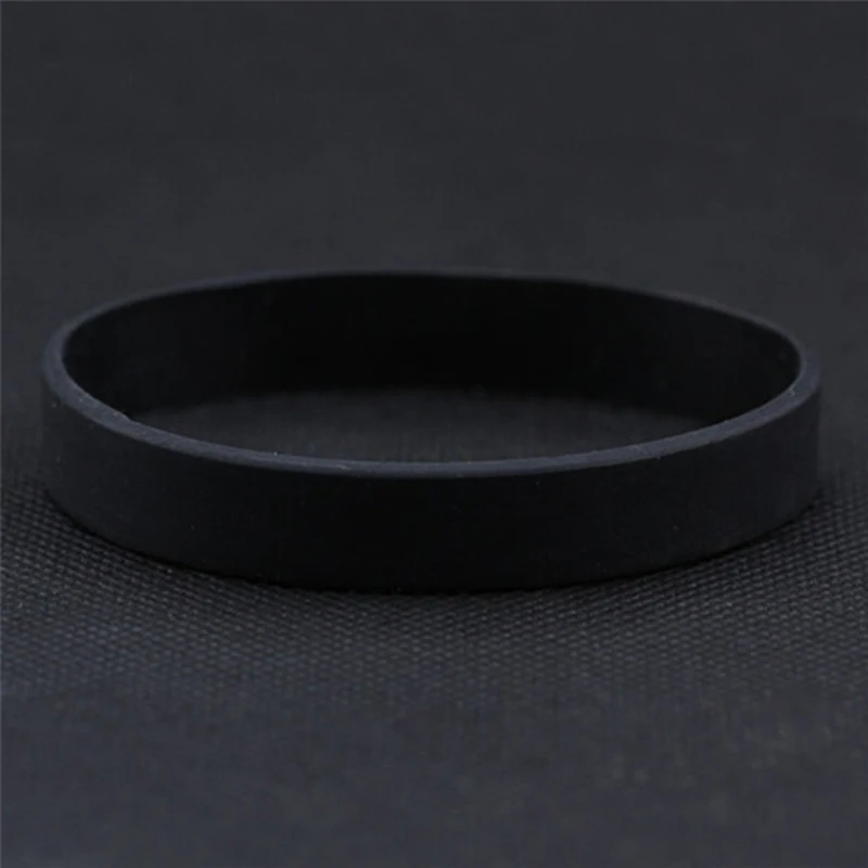 2 Pcs/set Silicone Rubber Wristband Flexible Cuff Bracelet Sports Casual Bangle Silicone Bracelets Fitness Couple Wristband