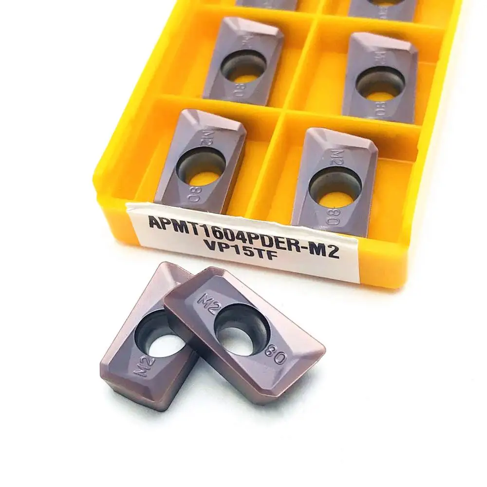 CNC Metal Turning Lathe Tool, Ferramenta Carbide, Peça de corte, APMT1604PDER M2, APMT1604PDER H2, VP15TF, alta qualidade