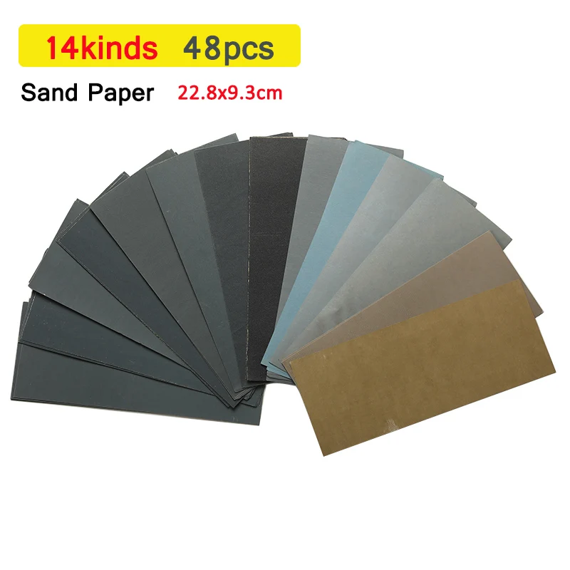 

5 Pieces 230 * 280mm Sandpaper Set Sanding Paper Water/Dry Abrasive SandPapers 2000 2500 3000 4000 5000 Grit