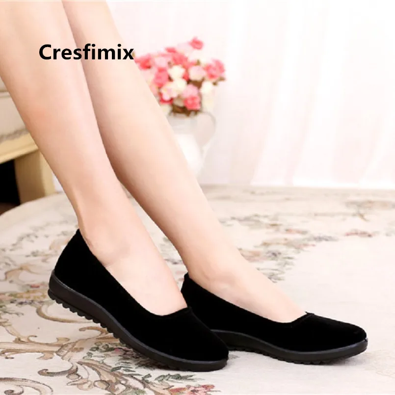 Cresfimix-zapatos planos de punta estrecha para mujer, calzado informal de alta calidad, para primavera y verano, C5402