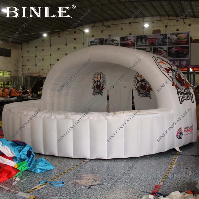 

Custom 6m corporate event LED inflatable trade show booth reception bar tent for party wedding