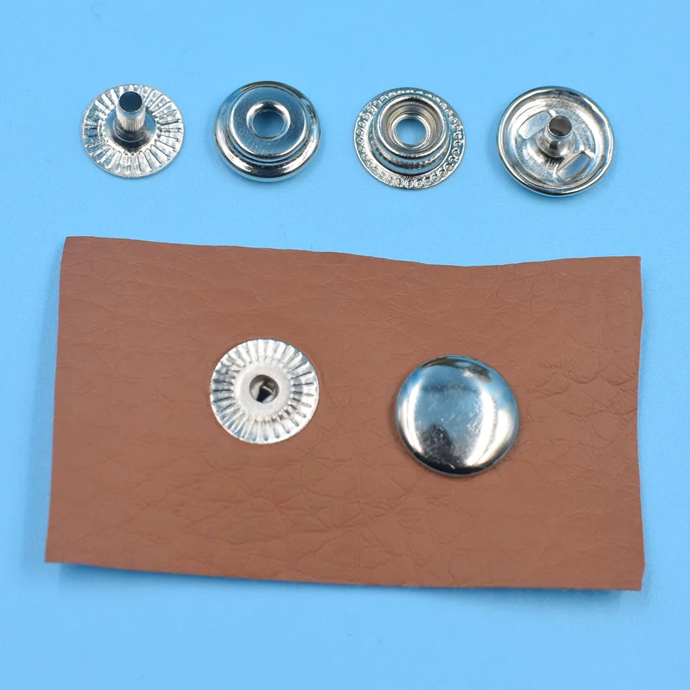 50sets 4 optional colors metal  Ring Spring Type snap with suited mold press stud buttons die fasten tool for DIY bulk clothing